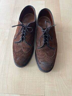 Allen Edmonds Brown Suede Wingtip Oxfords
